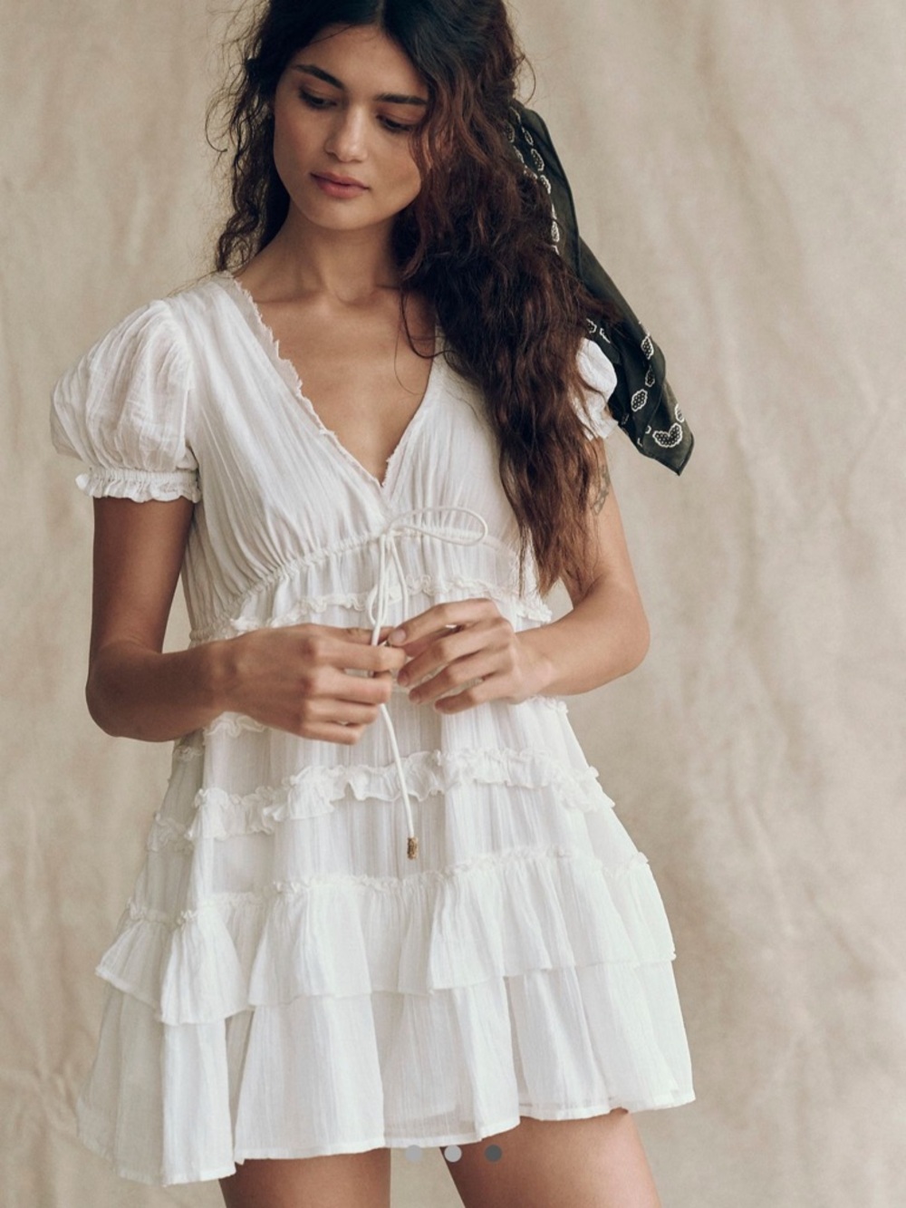 NWT Free People Darcy White Mini Dress - Picture 2 of 7